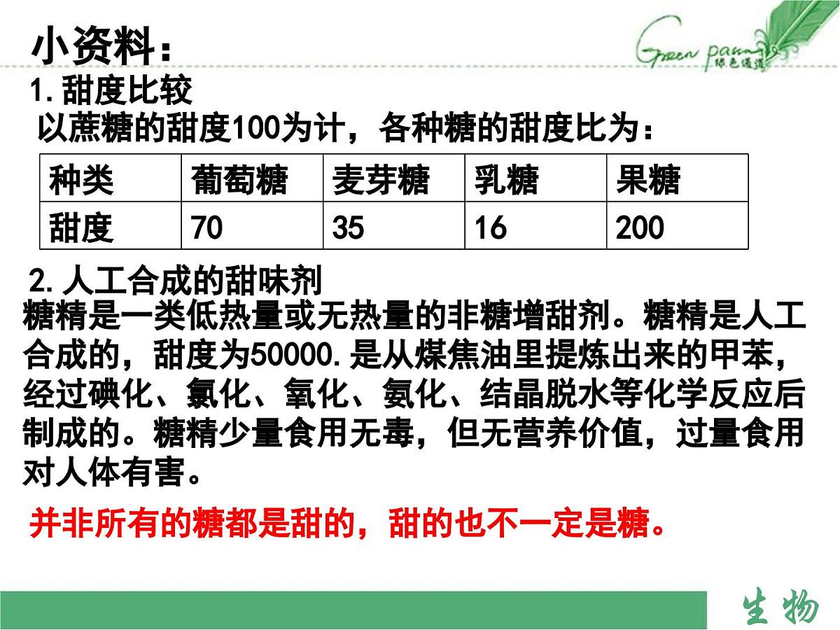 人教版 (新课标)高中生物必修1  2-4《细胞中的糖类和脂质》课件第3页