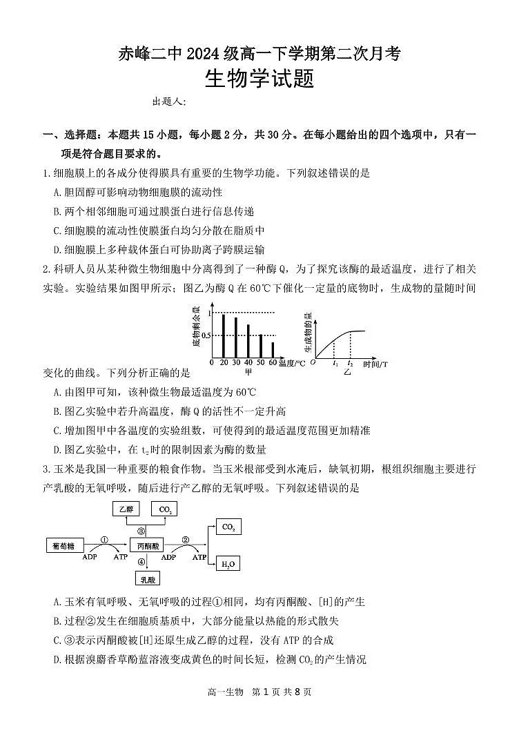月考卷初稿第1页