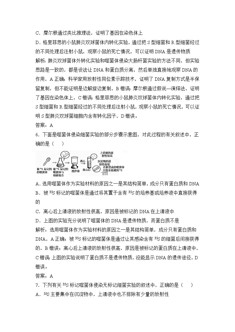 人教版 (新课标)高中生物 必修2 第三章《基因的本质》考点练习 无答案第3页