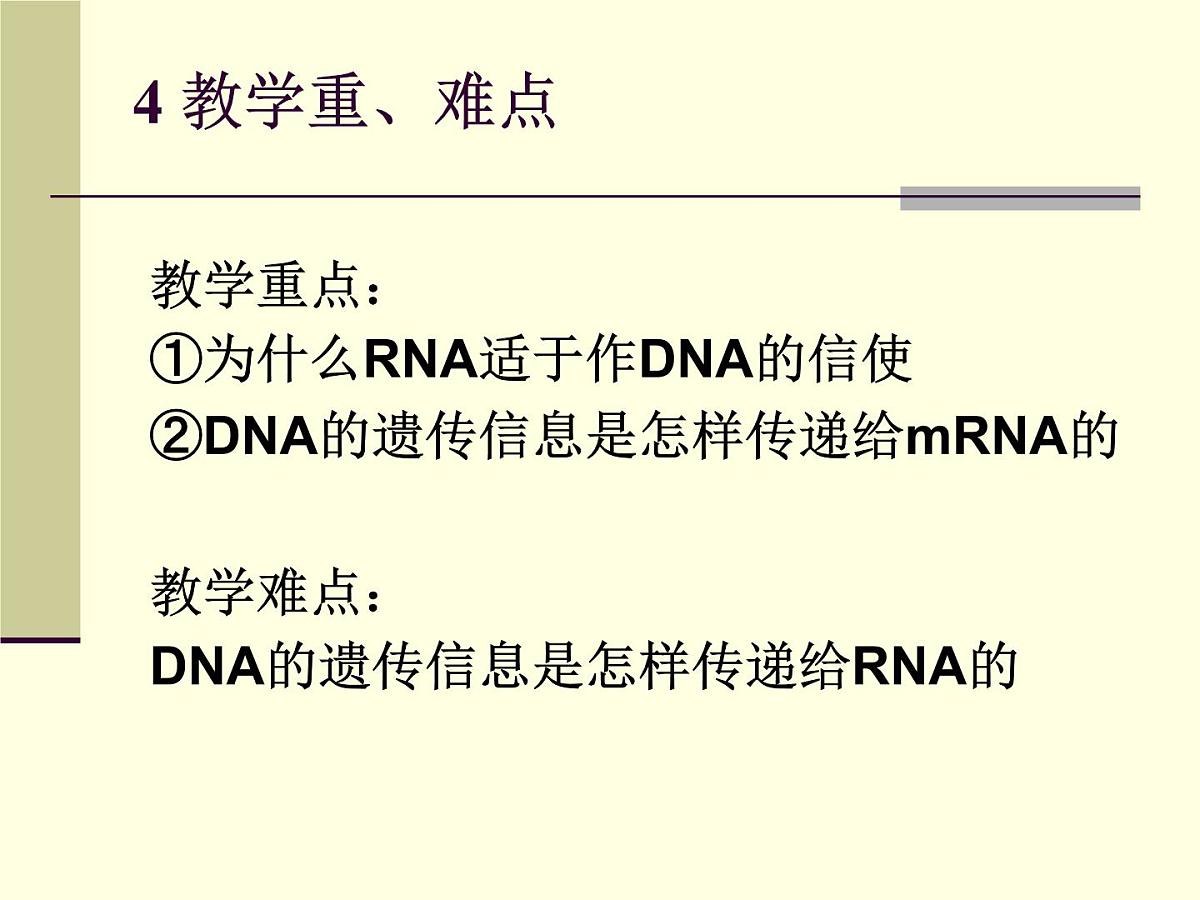 人教版 (新课标)高中生物 必修2 4-1《基因指导蛋白质的合成》（第1课时）说课课件第6页