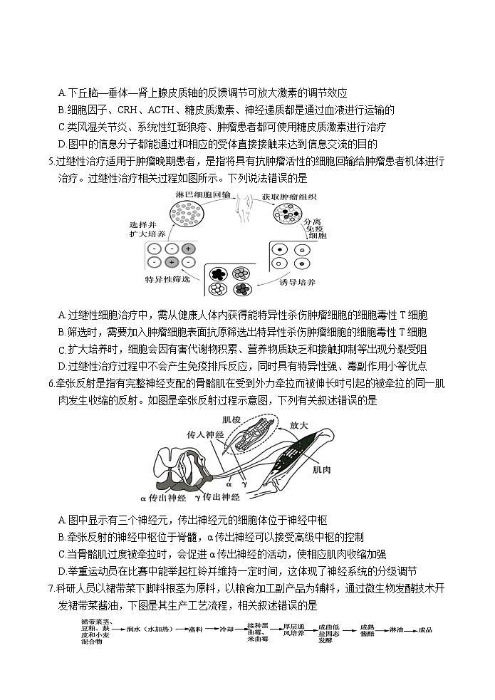 江苏省连云港市灌云县等2地2024-2025学年高二下学期6月第二次阶段性检测生物试题（Word版附答案）第2页