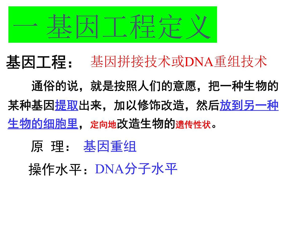 人教版 (新课标)高中生物必修2 6-2《基因工程及其应用》课件第2页