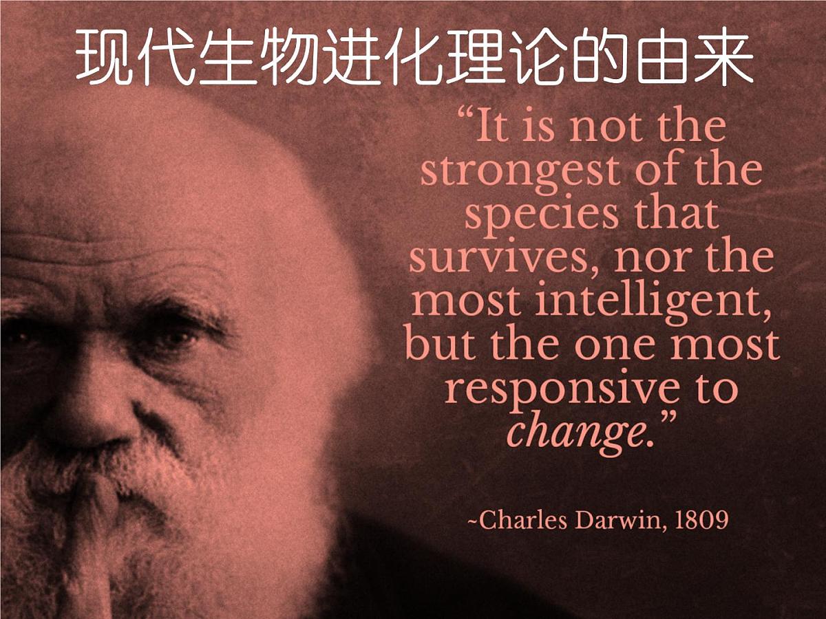 人教版 (新课标)高中生物必修2 7-1《现代生物进化理论的由来》课件第1页