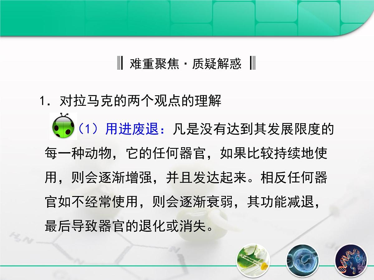 人教版 (新课标)高中生物必修2 7-1《现代生物进化理论的由来》复习课件第7页
