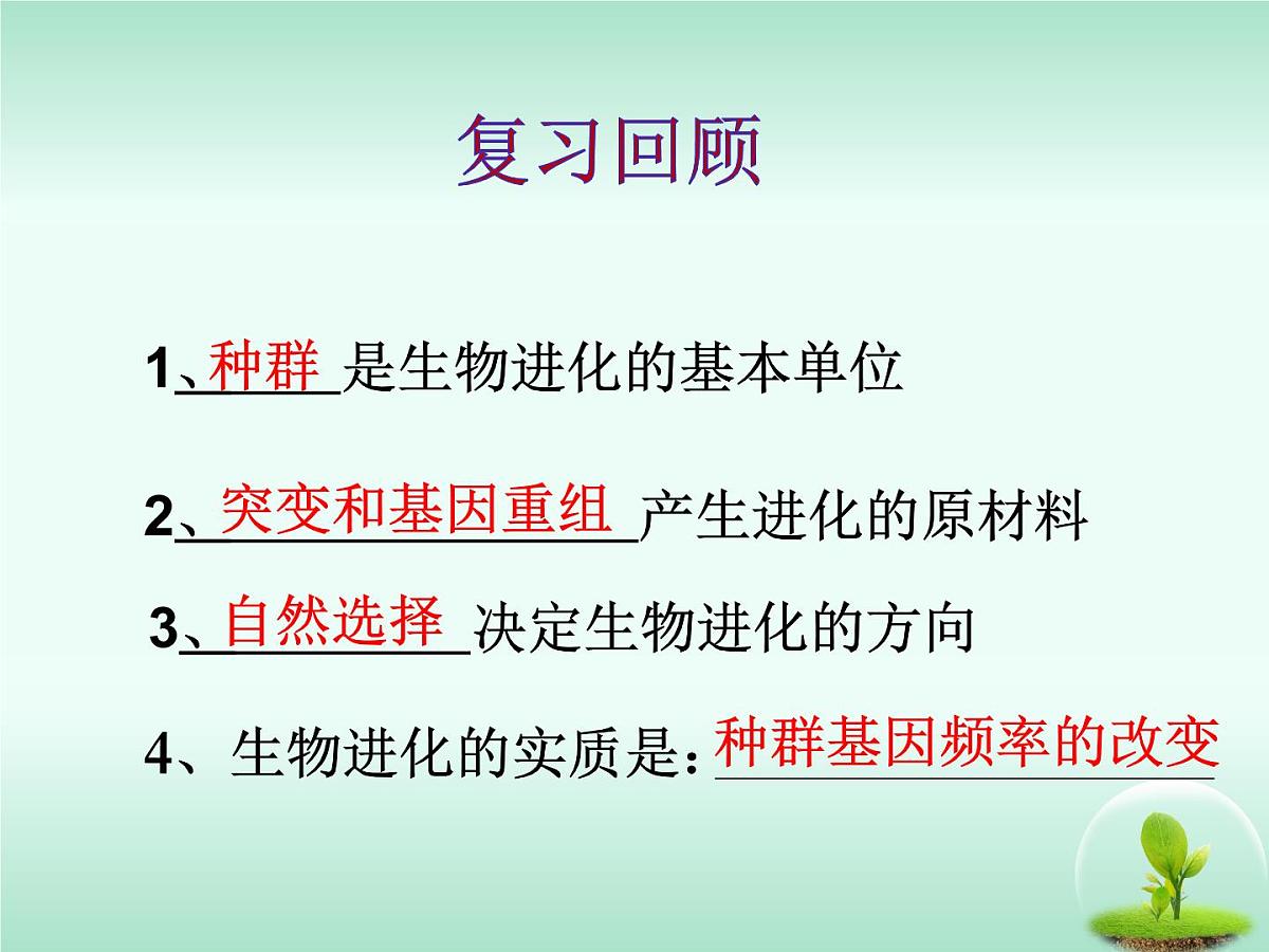 人教版 (新课标)高中生物必修2 7-2-2《隔离与物种的形成》课件第2页