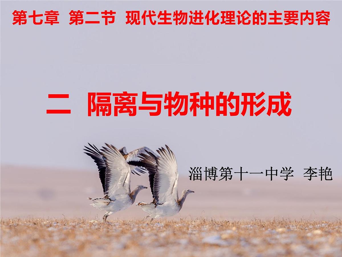 人教版 (新课标)高中生物必修2 7-2-2《隔离与物种的形成》课件第5页