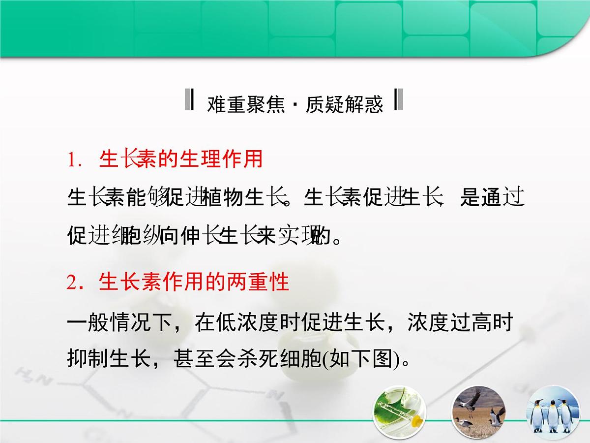 人教版 (新课标)高中生物必修3 3-3《生长素的生理作用》复习课件第7页