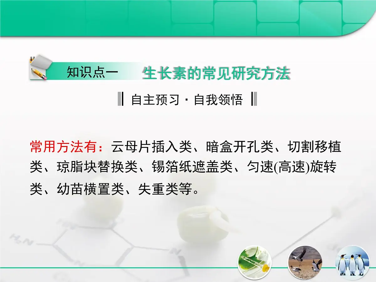 人教版 (新课标)高中生物必修3 第三章《植物的激素调节》复习课件第5页