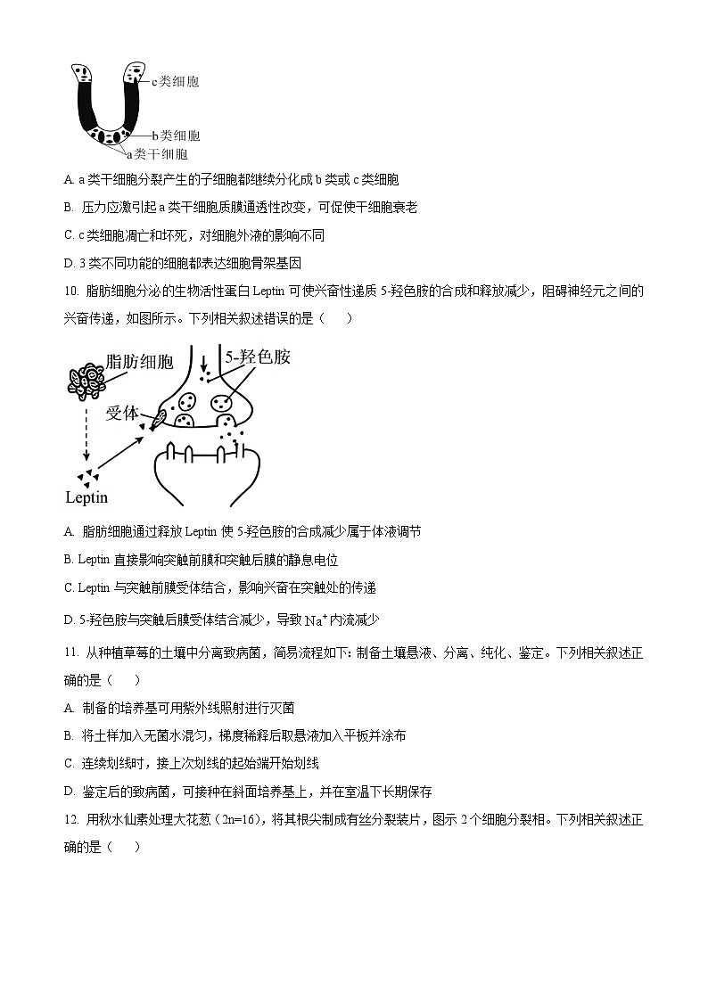 【生物 江苏版】2025年普通高等学校招生选择性考试（精编原卷版）第3页