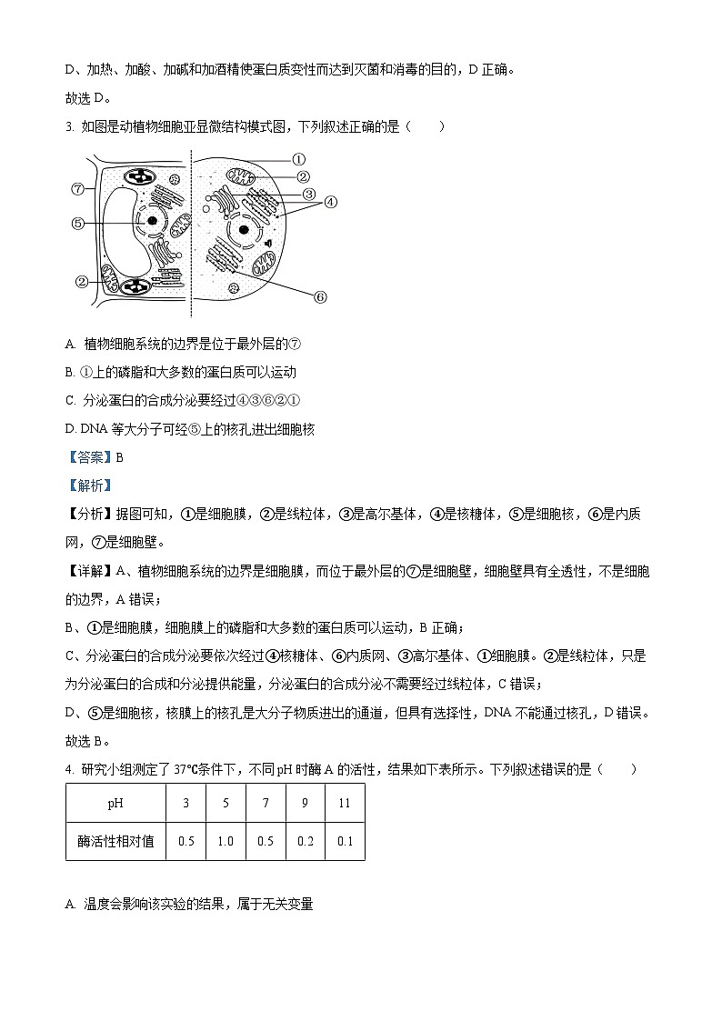 精品解析：湖南省益阳市安化县两校联考2023-2024学年高二下学期7月期末生物试题（解析版）第2页