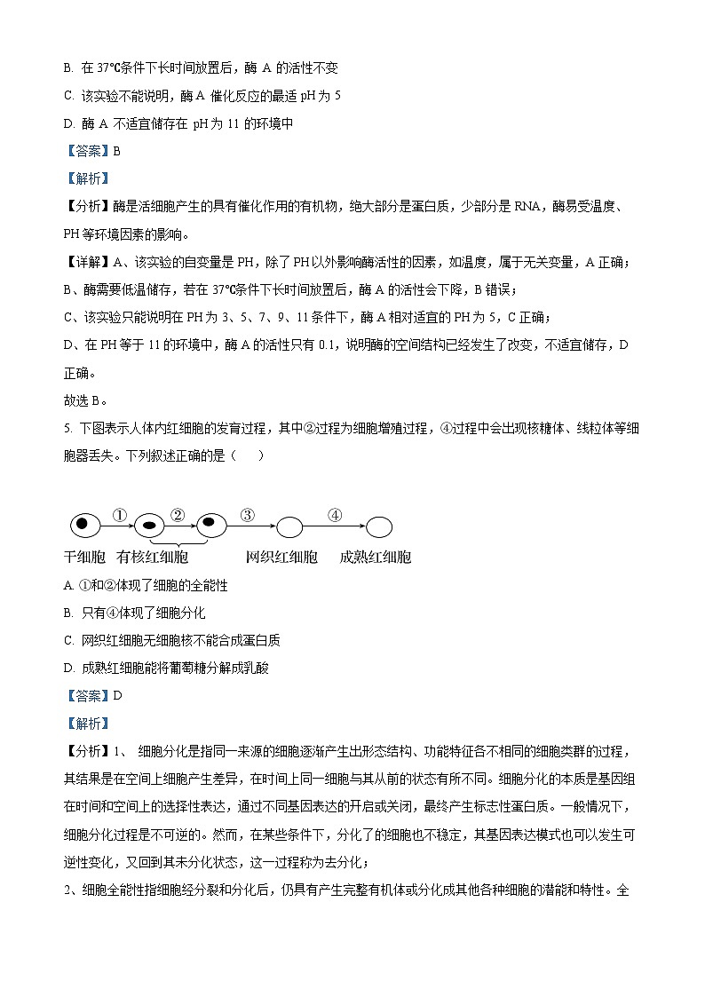 精品解析：湖南省益阳市安化县两校联考2023-2024学年高二下学期7月期末生物试题（解析版）第3页