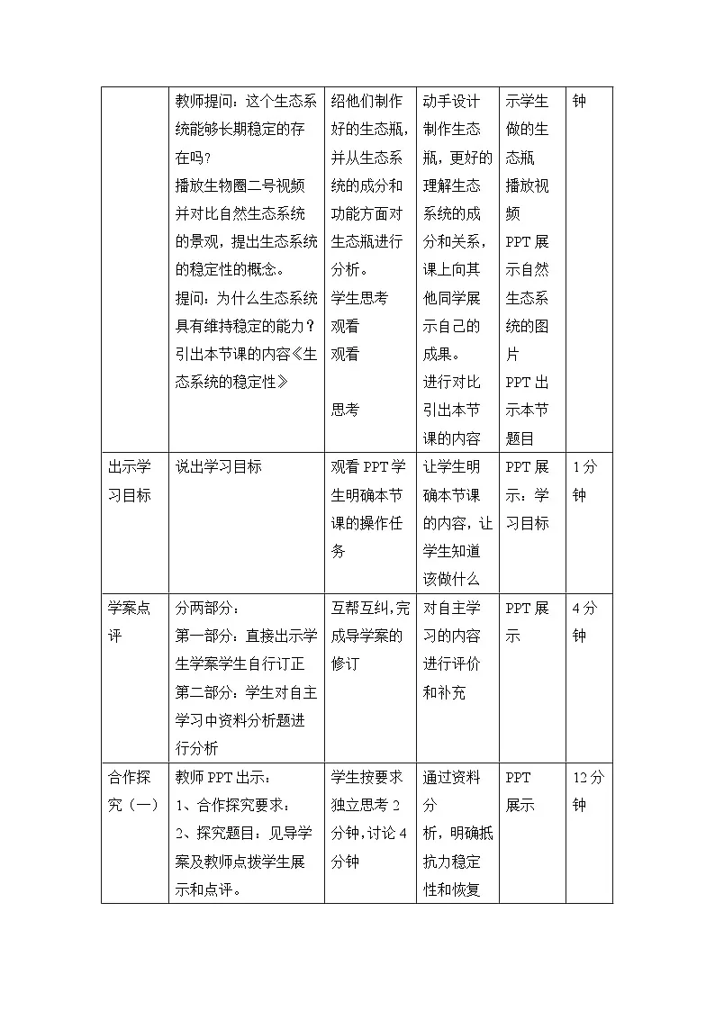 人教版 (新课标)高中生物必修3 5-5《生态系统的稳定性》教案第3页
