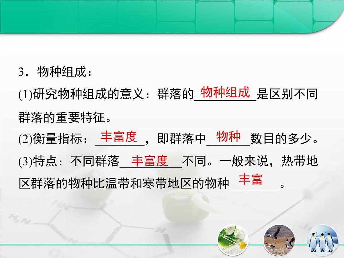 人教版 (新课标)高中生物必修3 4-3《群落的结构》复习课件第5页
