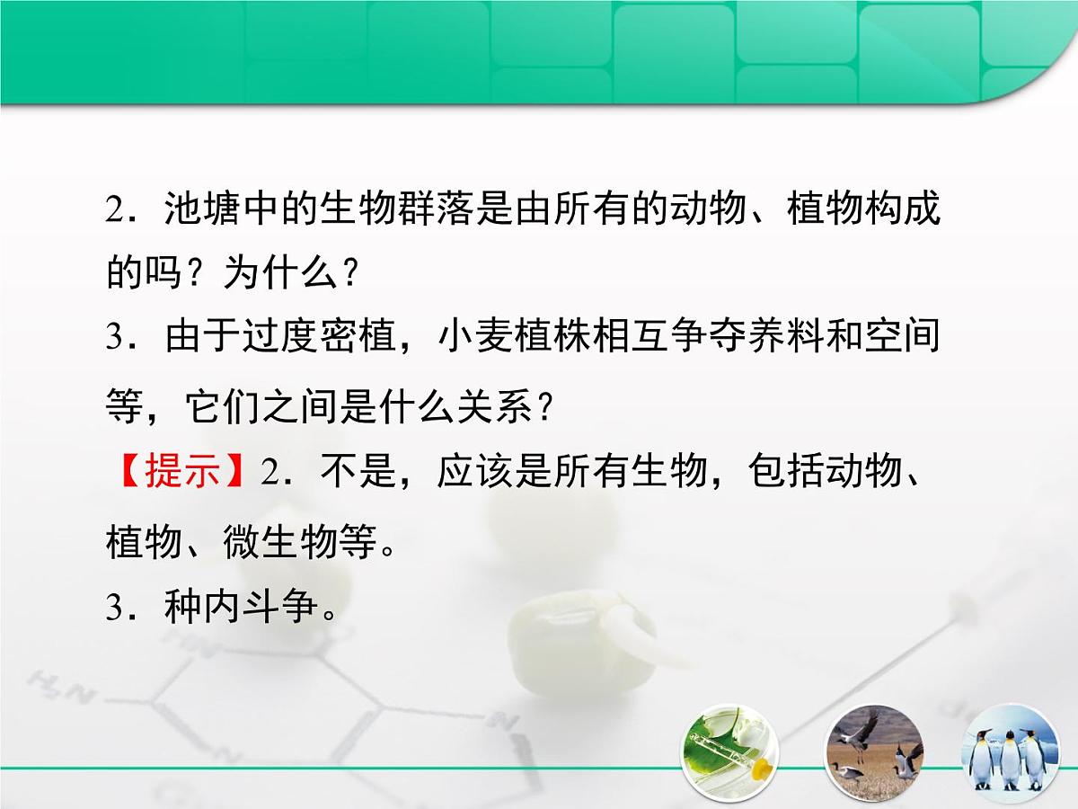 人教版 (新课标)高中生物必修3 4-3《群落的结构》复习课件第8页