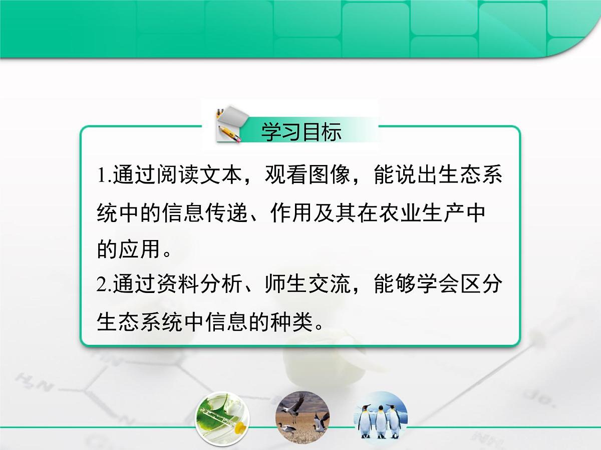 人教版 (新课标)高中生物必修3 5-4《生态系统的信息传递》复习课件第2页