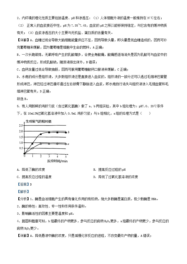 浙江省2024_2025学年高二生物上学期11月期中试题含解析第3页