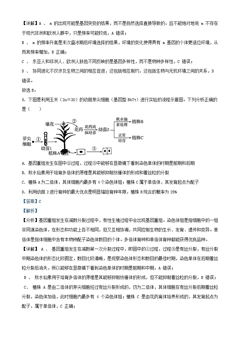 重庆市2024_2025学年高二生物上学期10月月考试题含解析第3页