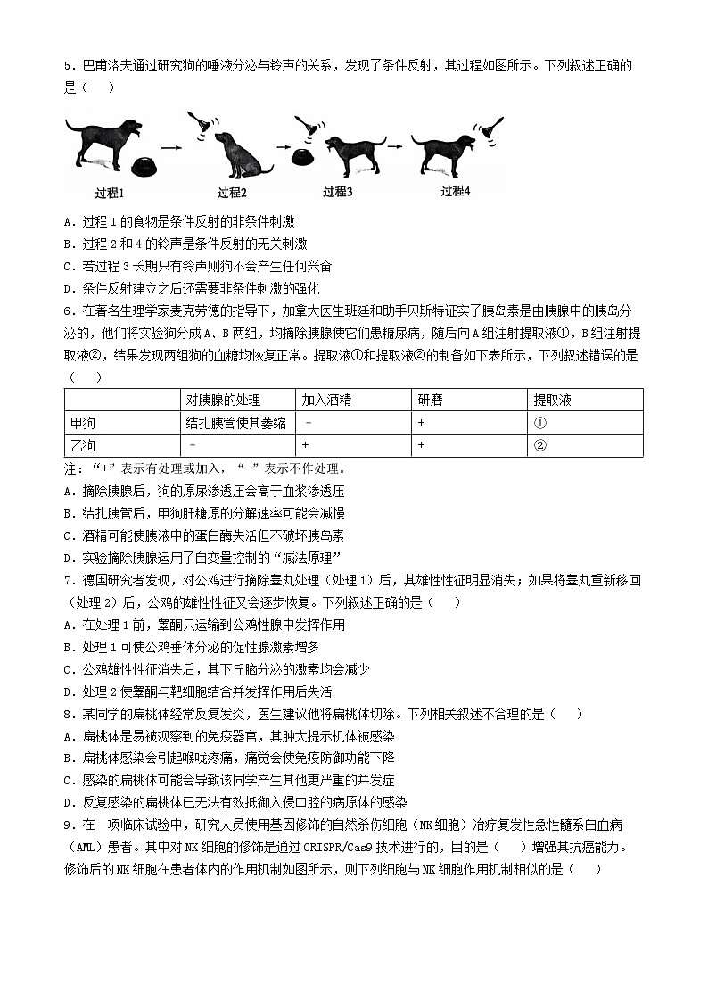 河南省南阳市六校2024_2025学年高二生物上学期10月期中测试含解析第2页
