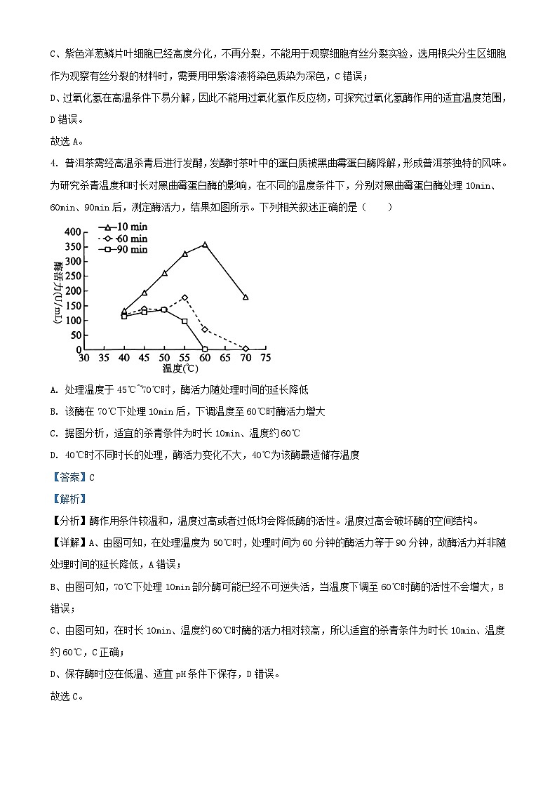 江苏省盐城市五校联考2024_2025学年高三生物上学期10月月考试题含解析第3页