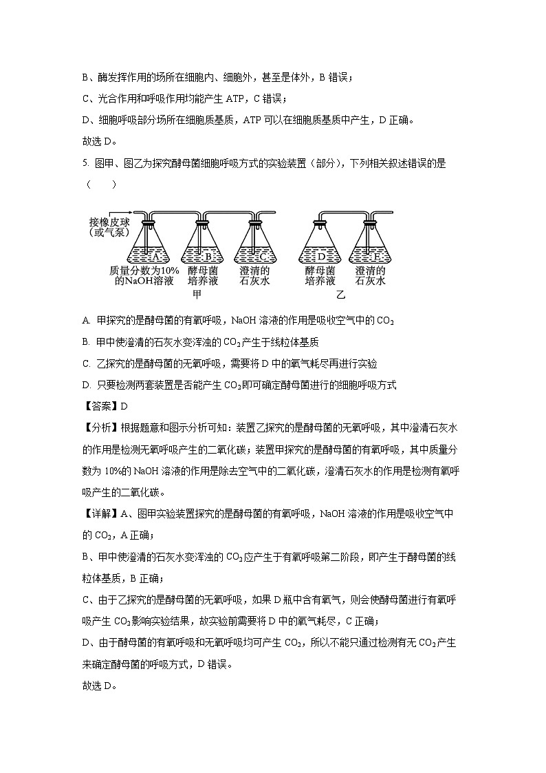 云南省普洱市2023-2024学年高一下学期7月期末生物试卷（解析版）第3页