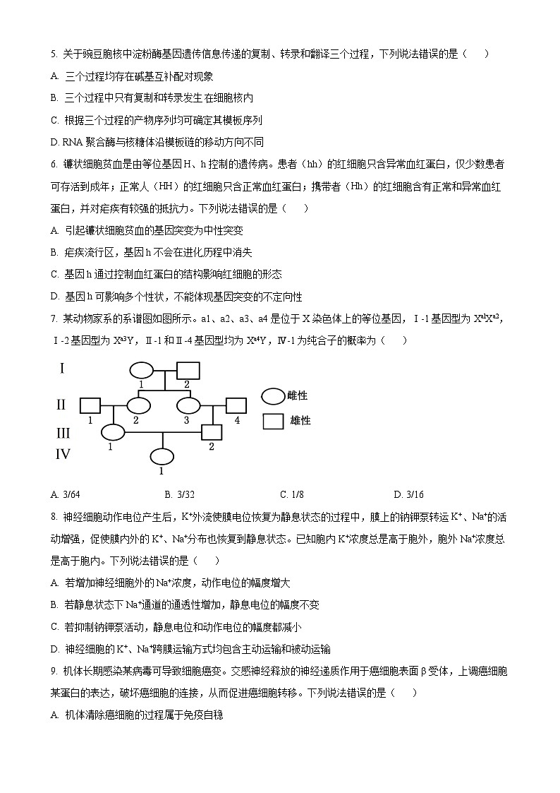 2025年高考山东卷生物真题试卷（原卷版）第2页