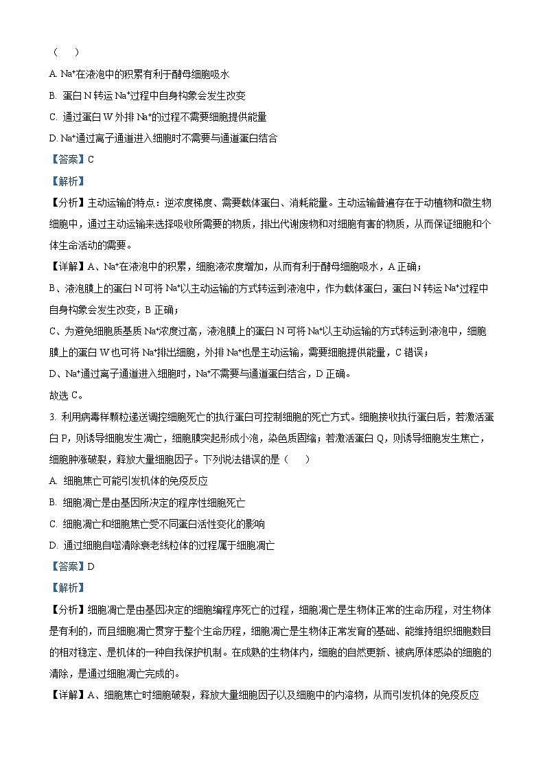 2025年高考山东卷生物真题试卷（解析版）第2页