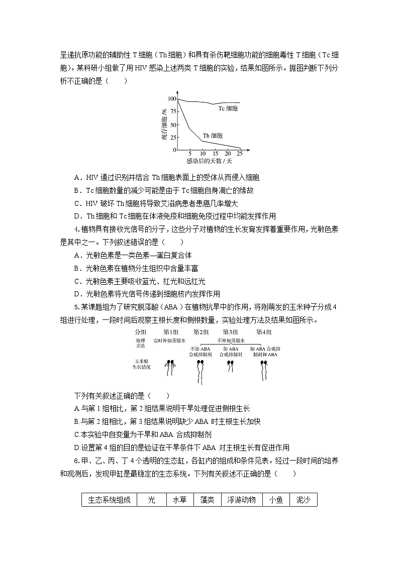 高二生物试题考试板第2页