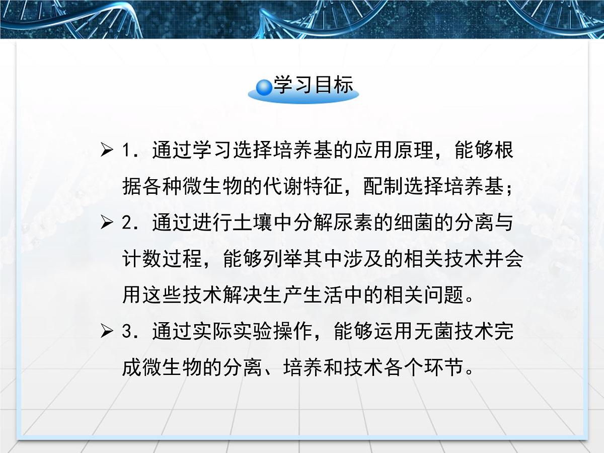 人教版 (新课标)高中生物选修1 2-2《土壤中分解尿素的细菌的分离与计数》课件第4页