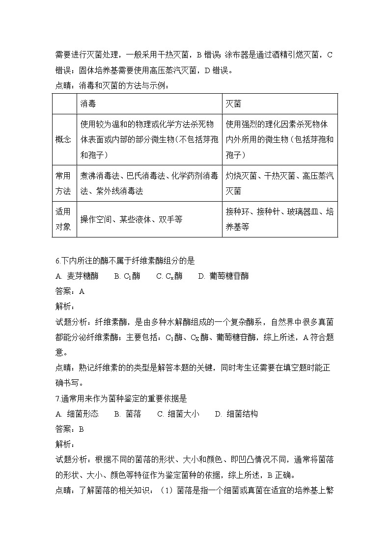 高二下学期期中联合考试课标版生物试题 无答案第3页