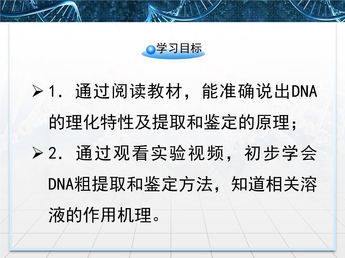 人教版 (新课标)高中生物选修1 5-1《DNA的粗提取与鉴定》课件第3页