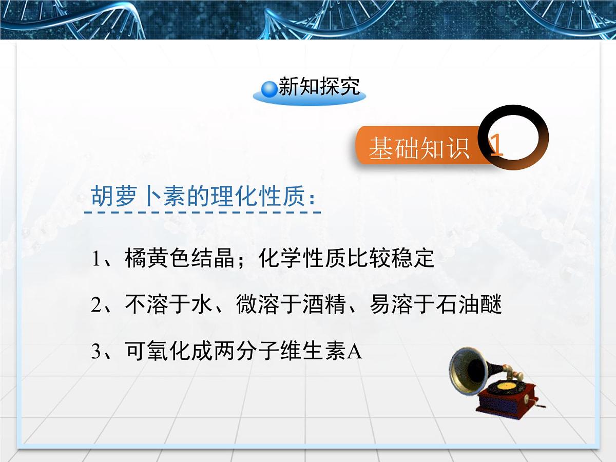 人教版 (新课标)高中生物选修1 6-2《胡萝卜素的提取》课件第7页