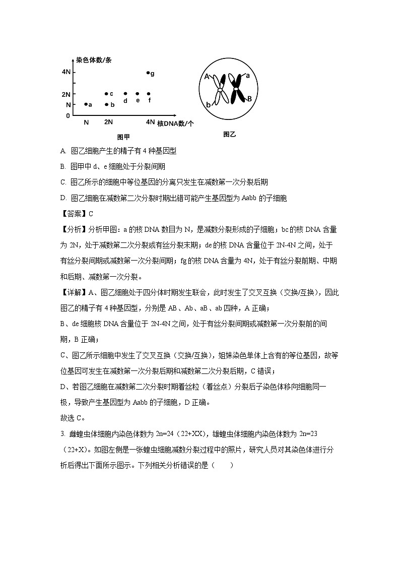 【生物】江苏省连云港市灌南县两灌联考2023-2024学年高一下学期3月月考试题（解析版）第2页