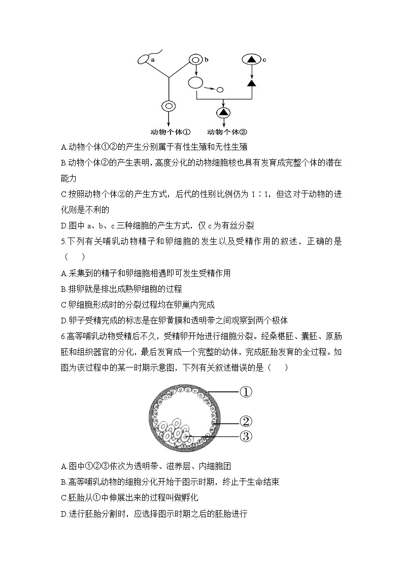 人教版 (新课标)高中生物选修3 专题3《胚胎工程》专题考点集训卷 无答案第2页