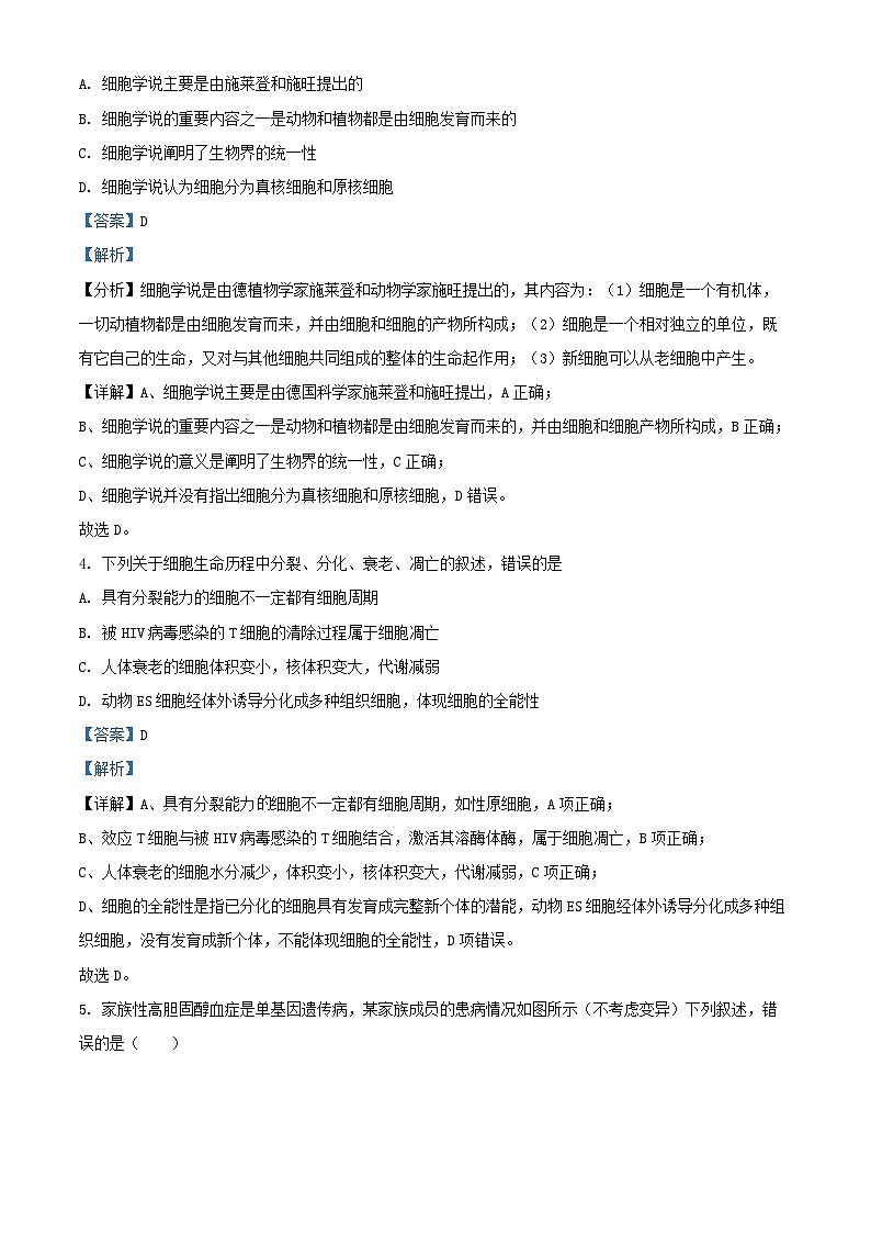 福建省泉州市2024_2025学年高三生物上学期11月期中试题含解析第2页