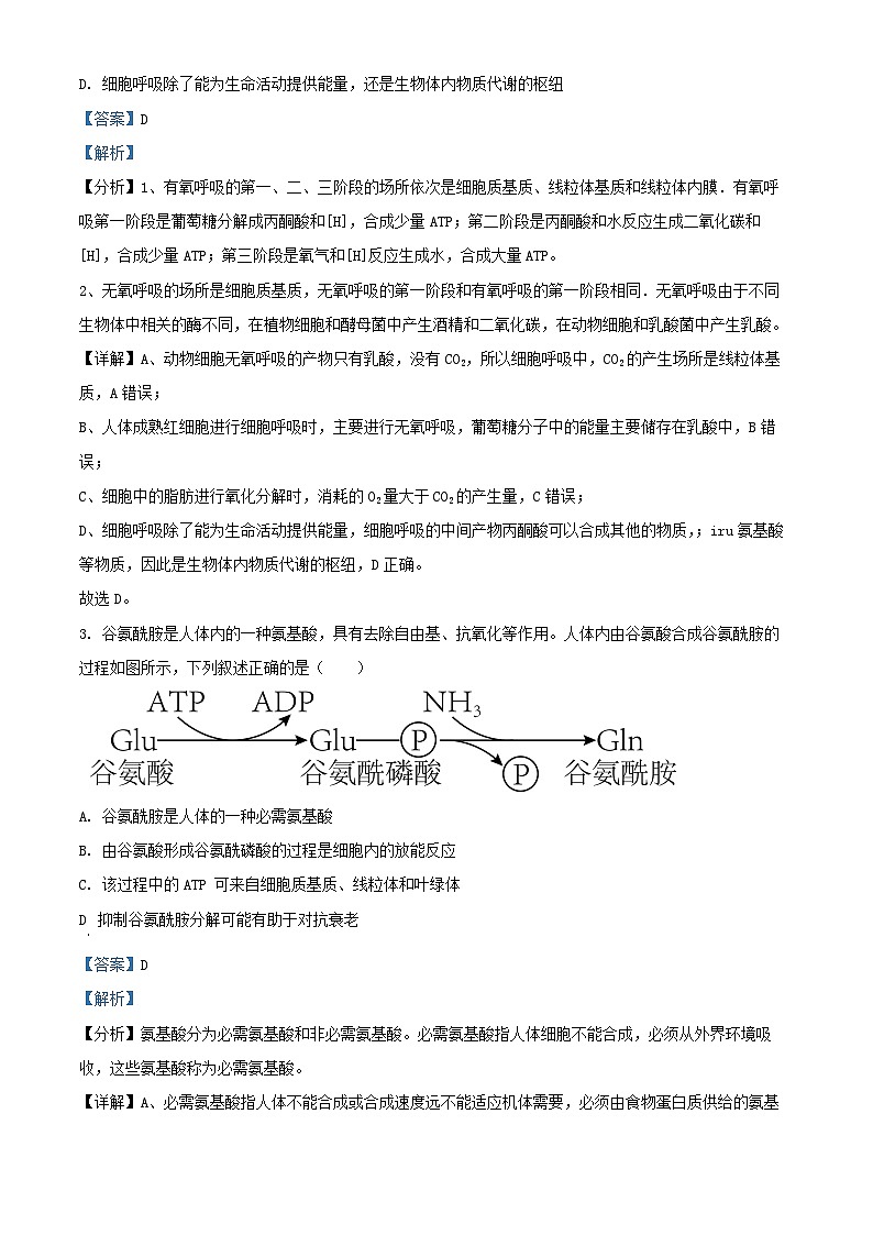 云南省昆明市五华区2024_2025学年高三生物上学期10月月考试题含解析第2页