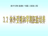 人教版 (新課標(biāo))高中生物選修3 3-2《體外受精和早期胚胎培養(yǎng)》課件