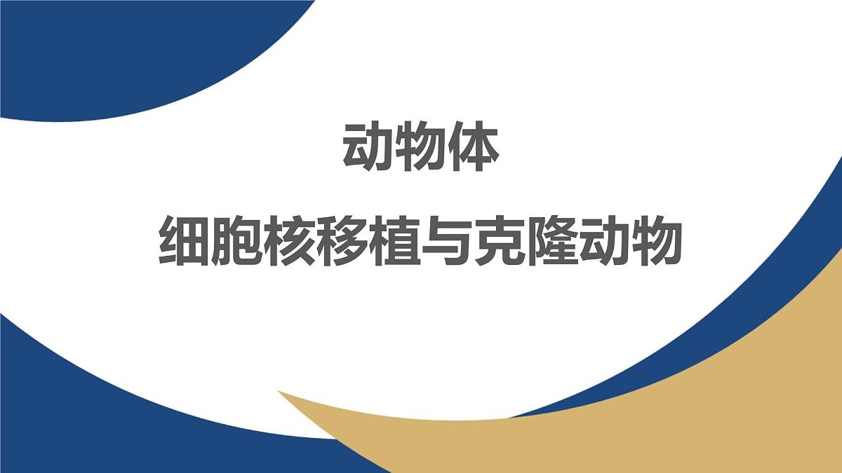 人教版高中生物 选修3《2-2 动物体细胞核移植技术与克隆动物》教学课件2第1页