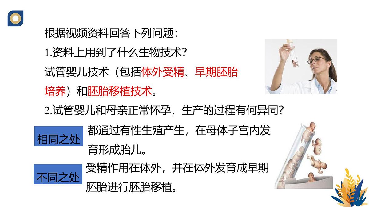 人教版高中生物 选修3《2-3 胚胎工程技术及其应用》课件第4页