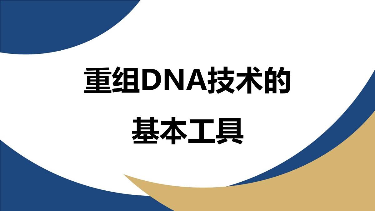 人教版高中生物 选修3《3-1 重组DNA技术的基本工具（第2课时）》教学课件第1页