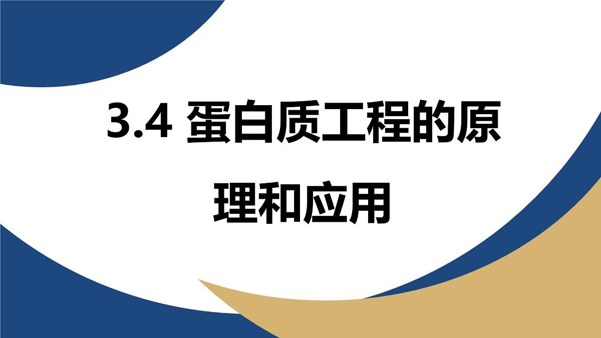 人教版高中生物 选修3《3-4 蛋白质工程的原理和应用》教学课件第1页