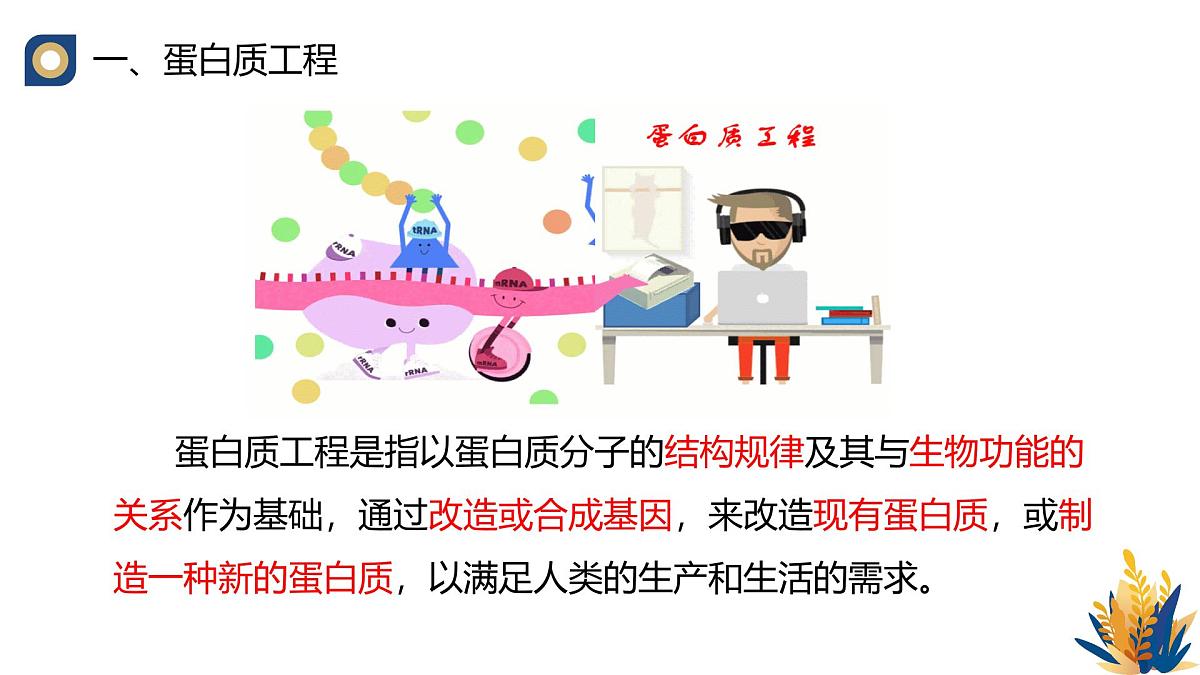 人教版高中生物 选修3《3-4 蛋白质工程的原理和应用》教学课件第3页