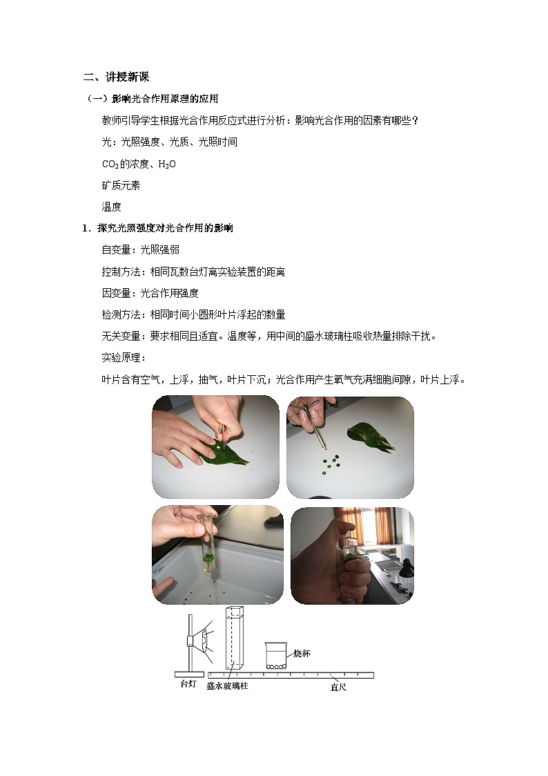 人教版高中生物必修1 5-4《光合作用与能量转化》 第2课时 教案第2页