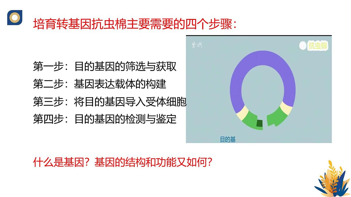 人教版高中生物 选修3《3-2 基因工程的操作程序（第1课时）》教学课件第3页