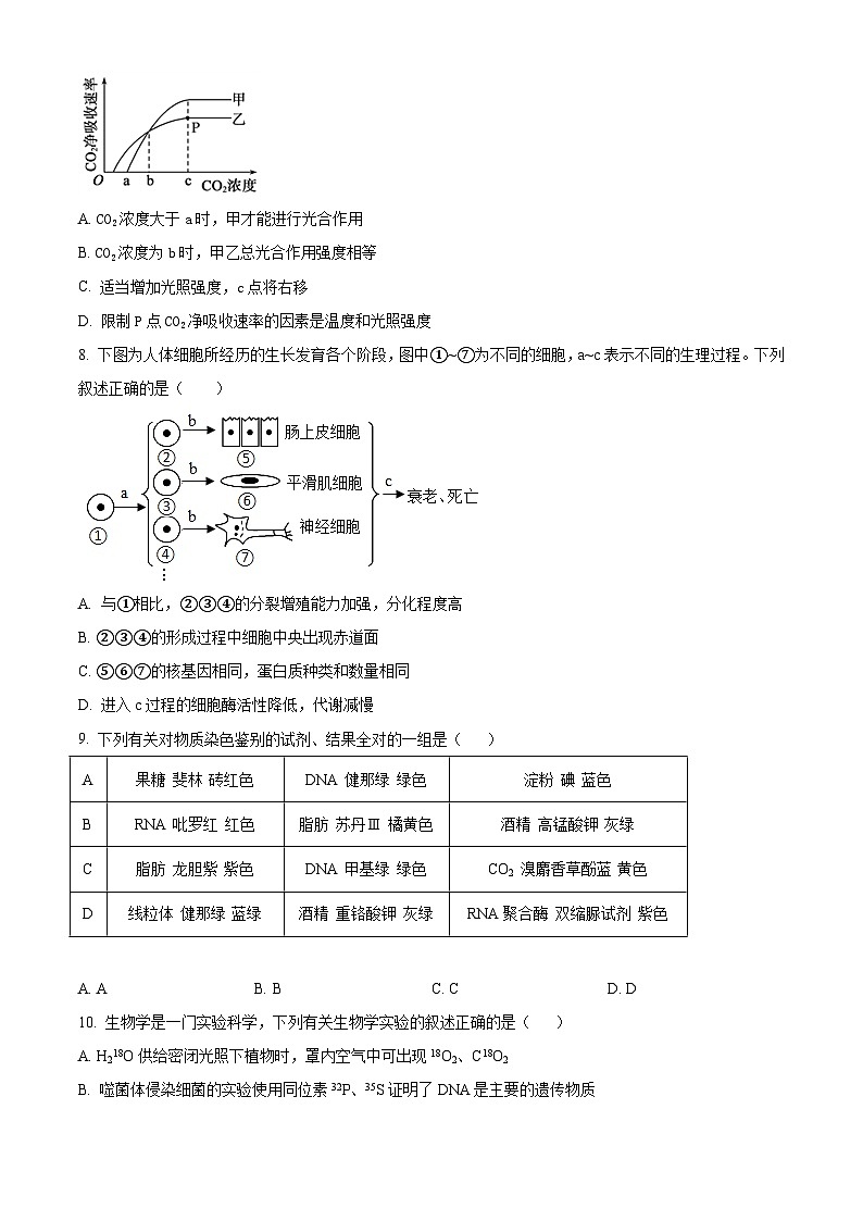 人教版高二下学期期中生物试题 无答案第3页