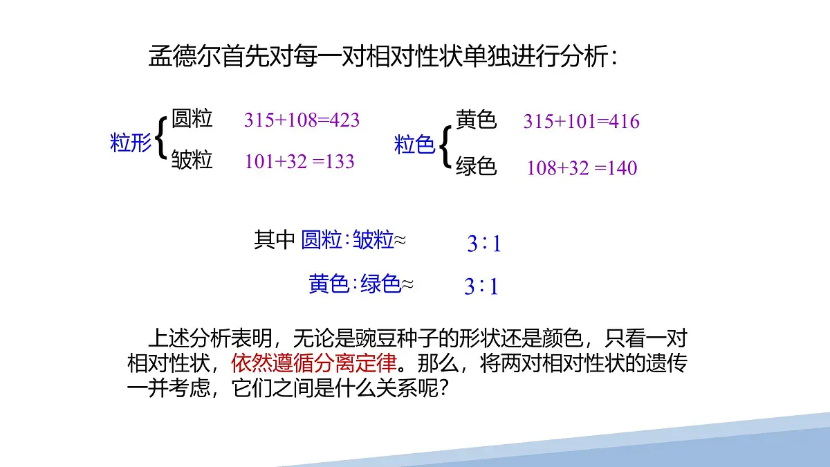 人教版高中生物必修2 1-2《孟德尔豌豆杂交实验（二）》课时2 课件第4页
