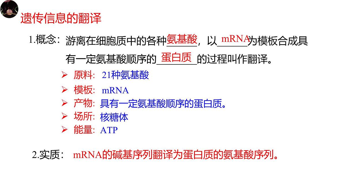 人教版高中生物必修2《4-1-3 基因指导蛋白质的合成》课件第3页