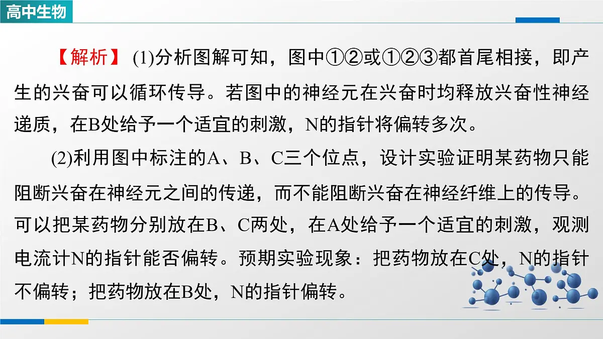 人教版高中生物选修1 2-3《兴奋传导和传递特点的实验探究》课件第8页