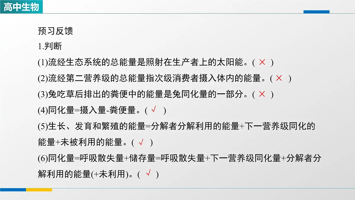 人教版高中生物选修2《3-2生态系统的能量流动》课件第4页
