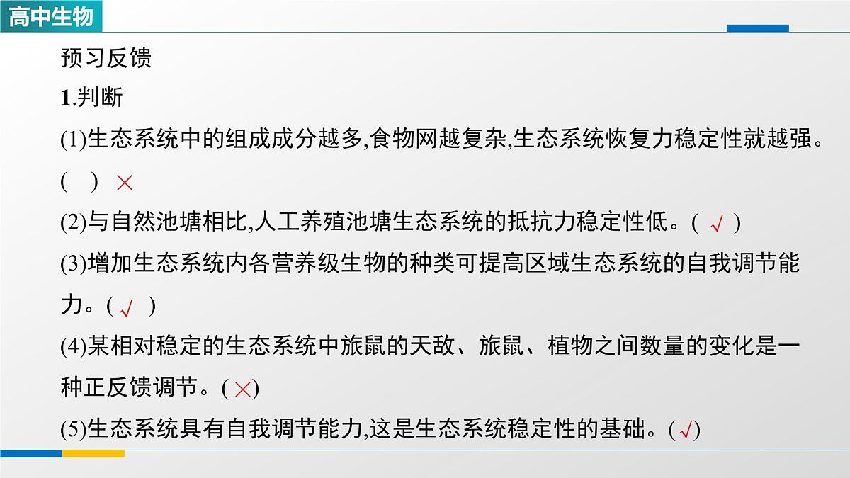 人教版高中生物选修2《3-5生态系统的稳定性》课件第7页