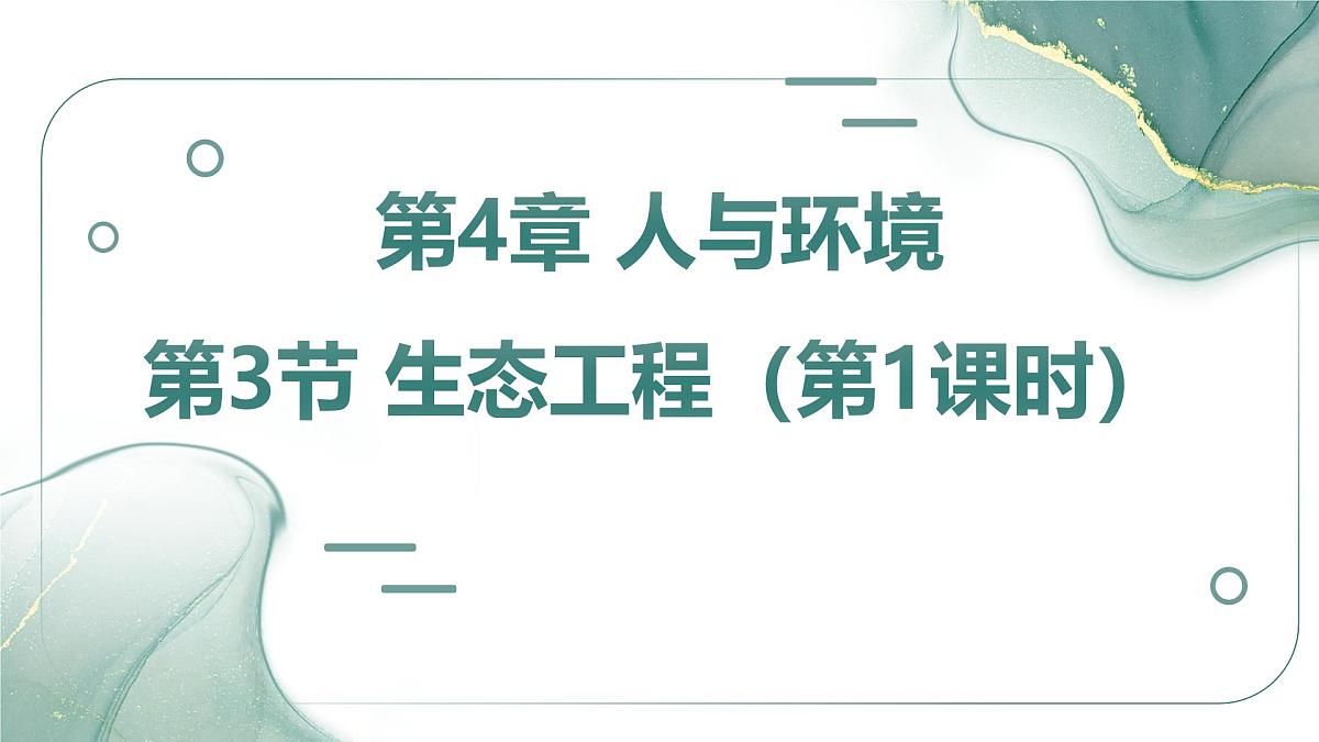 人教版高中生物选修2《4-3 生态工程（第1课时）》课件第1页